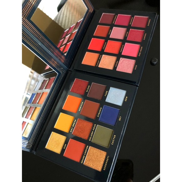 Ace Beaute Scarlet Dusk & Vintage Dawn Eyeshadow Palettes 2 Set Sunset Rainbow - Picture 8 of 12